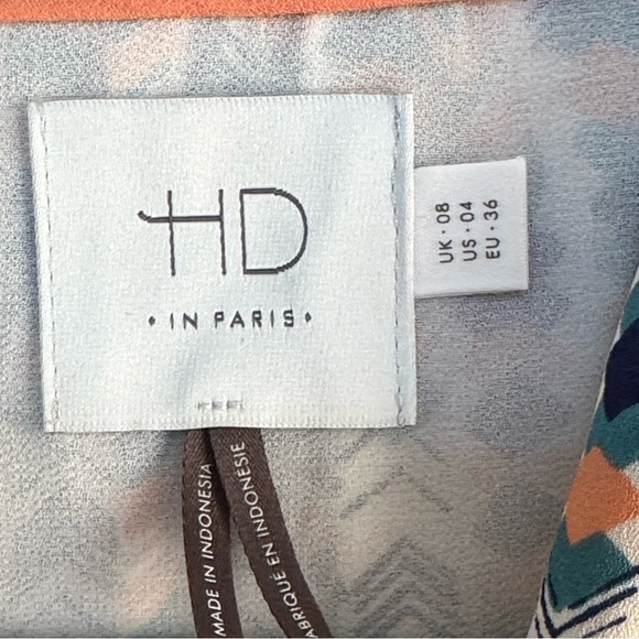 Anthropologie/HD in Paris Astral Tie Neck Blouse Size 8 - Picture 3 of 6